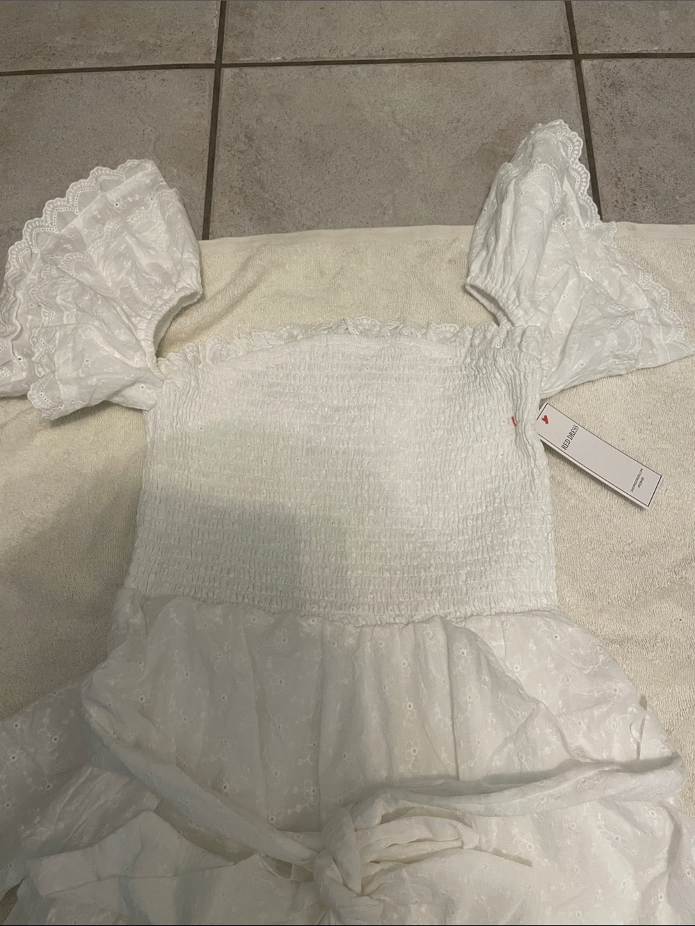 NWT Red Dress Aura White Tiered Ruffle Maxi Dress - Picture 4 of 8